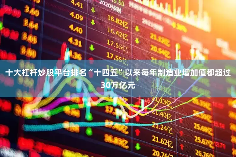 十大杠杆炒股平台排名“十四五”以来每年制造业增加值都超过30万亿元